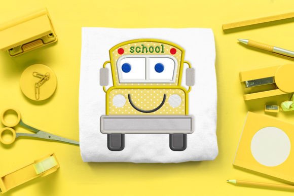 Cartoon School Bus Applique Review