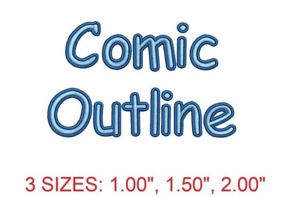 Comic Outline Embroidery Font Review