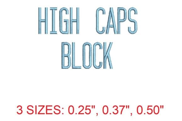 High Caps Block Embroidery Font