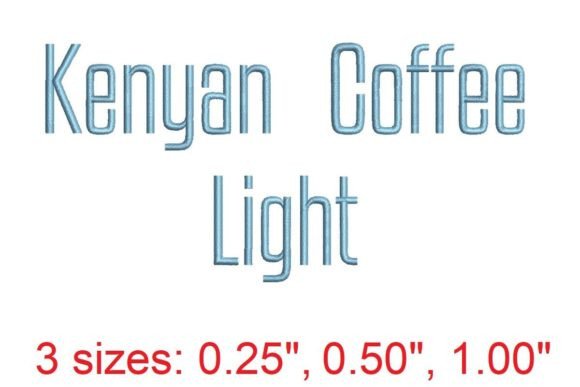 Kenyan Coffee LT Embroidery Font