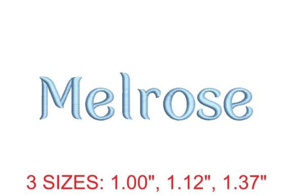 Melrose Embroidery Font Review