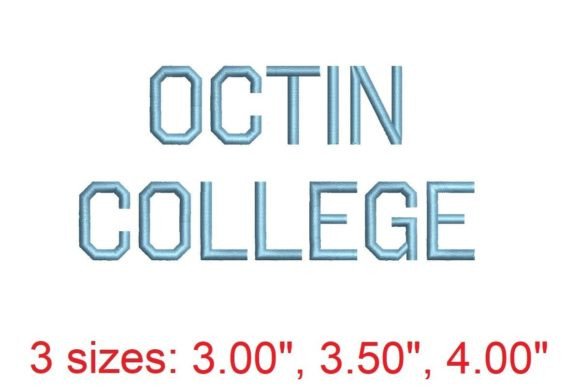 Octin College Regular Embroidery Font