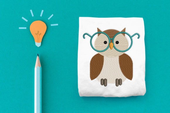 Owl with Glasses Mini Embroidery