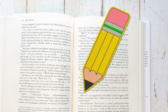 Pencil Bookmark Embroidery Design