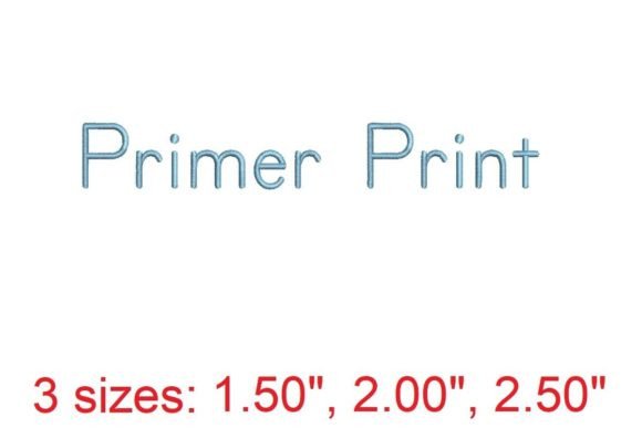 Primer Print Embroidery Font Review
