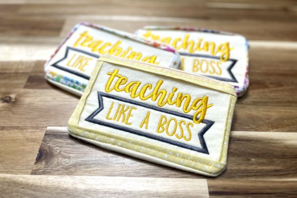 Teaching Mug Rug ITH Applique