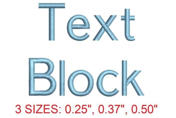 Text Block Embroidery Font Review