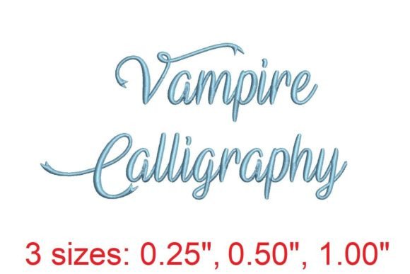 Vampire Calligraphy Embroidery Font