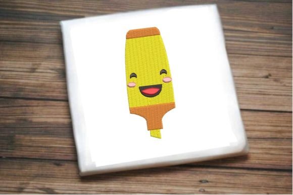Yellow Highlighter Embroidery Design